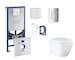 Grohe Rapid SLX - Set předstěnové instalace, klozetu, sedátka SoftClose, tlačítka Skate Cosmopolitan a sady pro vhazování tablet