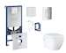 Grohe Rapid SLX - Set předstěnové instalace, klozetu, sedátka SoftClose, tlačítka Skate Cosmopolitan a sady pro vhazování tablet