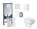 Grohe Rapid SLX - Set předstěnové instalace, klozetu, sedátka SoftClose, tlačítka Skate Cosmopolitan a sady pro vhazování tablet