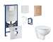 Grohe Rapid SLX - Set předstěnové instalace, klozetu, sedátka SoftClose, tlačítka Skate Cosmopolitan a sady pro vhazování tablet