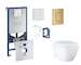 Grohe Rapid SLX - Set předstěnové instalace, klozetu, sedátka SoftClose, tlačítka Skate Cosmopolitan a sady pro vhazování tablet