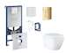 Grohe Rapid SLX - Set předstěnové instalace, klozetu, sedátka SoftClose, tlačítka Skate Cosmopolitan a sady pro vhazování tablet