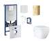 Grohe Rapid SLX - Set předstěnové instalace, klozetu, sedátka SoftClose, tlačítka Skate Cosmopolitan a sady pro vhazování tablet