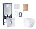 Grohe Rapid SLX - Set předstěnové instalace, klozetu, sedátka SoftClose, tlačítka Skate Cosmopolitan a sady pro vhazování tablet