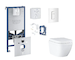 Grohe Rapid SLX - Set předstěnové instalace, klozetu, sedátka SoftClose, tlačítka Skate Cosmopolitan a sady pro vhazování tablet