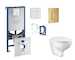 Grohe Rapid SLX - Set předstěnové instalace, klozetu, sedátka SoftClose, tlačítka Skate Cosmopolitan a sady pro vhazování tablet