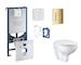 Grohe Rapid SLX - Set předstěnové instalace, klozetu, sedátka SoftClose, tlačítka Skate Cosmopolitan a sady pro vhazování tablet