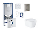 Grohe Rapid SLX - Set předstěnové instalace, klozetu, sedátka SoftClose, tlačítka Skate Cosmopolitan a sady pro vhazování tablet