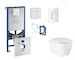 Grohe Rapid SLX - Set předstěnové instalace, klozetu, sedátka SoftClose, tlačítka Skate Cosmopolitan a sady pro vhazování tablet