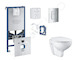 Grohe Rapid SLX - Set předstěnové instalace, klozetu, sedátka SoftClose, tlačítka Skate Cosmopolitan a sady pro vhazování tablet