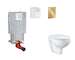 Grohe Uniset - Set předstěnové instalace, klozetu, sedátka SoftClose a tlačítka Arena Cosmopolitan S, kartáčovaný Cool Sunrise S