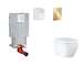 Grohe Uniset - Set předstěnové instalace, klozetu, sedátka SoftClose a tlačítka Arena Cosmopolitan S, Triple Vortex, Cool Sunris