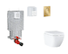 Grohe Uniset - Set předstěnové instalace, klozetu, sedátka SoftClose a tlačítka Arena Cosmopolitan S, Triple Vortex, kartáčovaný