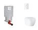 Grohe Uniset - Set předstěnové instalace, klozetu, sedátka SoftClose a tlačítka Arena Cosmopolitan, Triple Vortex, alpská bílá S
