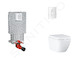 Grohe Uniset - Set předstěnové instalace, klozetu, sedátka SoftClose a tlačítka Arena Cosmopolitan, Triple Vortex, alpská bílá S