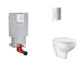 Grohe Uniset - Set předstěnové instalace, klozetu, sedátka SoftClose a tlačítka Skate Cosmopolitan, chrom SANI15BB2101