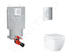 Grohe Uniset - Set předstěnové instalace, klozetu, sedátka SoftClose a tlačítka Skate Cosmopolitan, chrom SANI15BB2107