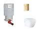 Grohe Uniset - Set předstěnové instalace, klozetu, sedátka SoftClose a tlačítka Skate Cosmopolitan, Cool Sunrise SANI15BB4112