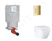 Grohe Uniset - Set předstěnové instalace, klozetu, sedátka SoftClose a tlačítka Skate Cosmopolitan, Cool Sunrise SANI15BB4112