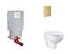Grohe Uniset - Set předstěnové instalace, klozetu, sedátka SoftClose a tlačítka Skate Cosmopolitan, kartáčovaný Cool Sunrise SAN