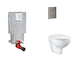 Grohe Uniset - Set předstěnové instalace, klozetu, sedátka SoftClose a tlačítka Skate Cosmopolitan, kartáčovaný Hard Graphite SA
