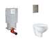 Grohe Uniset - Set předstěnové instalace, klozetu, sedátka SoftClose a tlačítka Skate Cosmopolitan, kartáčovaný Hard Graphite SA