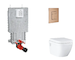 Grohe Uniset - Set předstěnové instalace, klozetu, sedátka SoftClose a tlačítka Skate Cosmopolitan, kartáčovaný Warm Sunset SANI