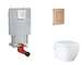 Grohe Uniset - Set předstěnové instalace, klozetu, sedátka SoftClose a tlačítka Skate Cosmopolitan, kartáčovaný Warm Sunset SANI