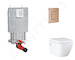 Grohe Uniset - Set předstěnové instalace, klozetu, sedátka SoftClose a tlačítka Skate Cosmopolitan, kartáčovaný Warm Sunset SANI