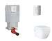 Grohe Uniset - Set předstěnové instalace, klozetu, sedátka SoftClose a tlačítka Skate Cosmopolitan, matný chrom SANI15BB2108