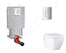 Grohe Uniset - Set předstěnové instalace, klozetu, sedátka SoftClose a tlačítka Skate Cosmopolitan, matný chrom SANI15BB2108