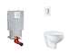 Grohe Uniset - Set předstěnové instalace, klozetu, sedátka SoftClose a tlačítka Skate Cosmopolitan, Moon White SANI15BB3103