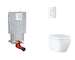 Grohe Uniset - Set předstěnové instalace, klozetu, sedátka SoftClose a tlačítka Skate Cosmopolitan, Triple Vortex, alpská bílá S