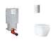 Grohe Uniset - Set předstěnové instalace, klozetu, sedátka SoftClose a tlačítka Skate Cosmopolitan, Triple Vortex, chrom SANI15B