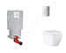 Grohe Uniset - Set předstěnové instalace, klozetu, sedátka SoftClose a tlačítka Skate Cosmopolitan, Triple Vortex, chrom SANI15B