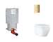 Grohe Uniset - Set předstěnové instalace, klozetu, sedátka SoftClose a tlačítka Skate Cosmopolitan, Triple Vortex, Cool Sunrise 
