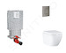 Grohe Uniset - Set předstěnové instalace, klozetu, sedátka SoftClose a tlačítka Skate Cosmopolitan, Triple Vortex, kartáčovaný H