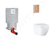Grohe Uniset - Set předstěnové instalace, klozetu, sedátka SoftClose a tlačítka Skate Cosmopolitan, Triple Vortex, kartáčovaný W
