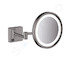 Hansgrohe AddStoris - Kosmetické nástěnné zrcátko s LED osvětlením, kartáčovaný černý chrom 41790340