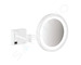 Hansgrohe AddStoris - Kosmetické nástěnné zrcátko s LED osvětlením, matná bílá 41790700
