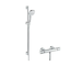 Hansgrohe Croma Select E - Sprchový set Vario s termostatem, 3 proudy, sprchová tyč 90 cm, bílá/chrom 27082400