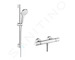 Hansgrohe Croma Select S - Sprchový set Vario s termostatem, 3 proudy, sprchová tyč 65 cm, bílá/chrom 27013400