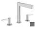 Hansgrohe Finoris - Umyvadlová baterie, s výpustí Push-Open, 3-otvorová instalace, EcoSmart, kartáčovaný černý chrom 76034340