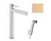 Hansgrohe Finoris - Umyvadlová baterie s výpustí Push-Open a bidetovou sprškou, EcoSmart, kartáčovaný bronz 76220140