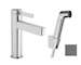 Hansgrohe Finoris - Umyvadlová baterie s výpustí Push-Open a bidetovou sprškou, EcoSmart, kartáčovaný černý chrom 76210340