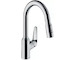 Hansgrohe Focus M42 - Dřezová baterie M4216-H180 s výsuvnou sprškou, sBOX, chrom 71821000