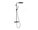 Hansgrohe Pulsify S Puro - Sprchový set s termostatem, průměr 26 cm, 1 proud, EcoSmart, matná černá 24223670