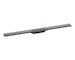 Hansgrohe RainDrain Flex - Lineární sprchový žlab s nerezovým roštem 1000, ke stěně, zkrátitelný, kartáčovaný černý chrom 560533
