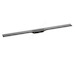 Hansgrohe RainDrain Flex - Lineární sprchový žlab s nerezovým roštem 1200, ke stěně, zkrátitelný, kartáčovaný černý chrom 560543