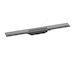 Hansgrohe RainDrain Flex - Lineární sprchový žlab s nerezovým roštem 700, ke stěně, zkrátitelný, kartáčovaný černý chrom 5605034